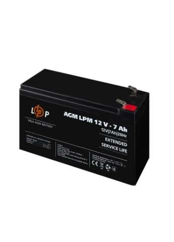 Акумулятор AGM LPM 12V - 7 Ah LogicPower (380309909)