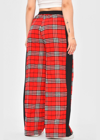 Штани жіночі червоного кольору з принтом Let's Shop (334256653)