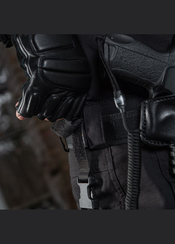 Шнур страховочный Medium комбинированый с D-кольцом черный M-TAC (315047314)