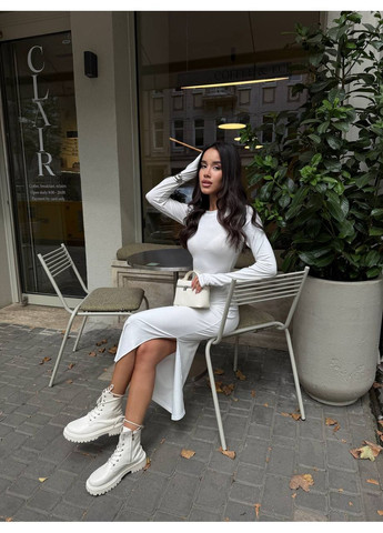 Молочна повсякденний сукня жіноча Україна однотонна