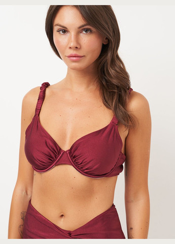 Бордовий літній купальник CUPSHE