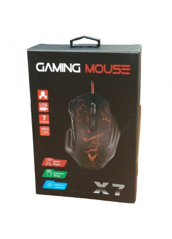 Игровая мышка GAMING MOUSE X7 проводная мышь с LED с подсветкой 4800 dpi MDR No Brand (371794161)