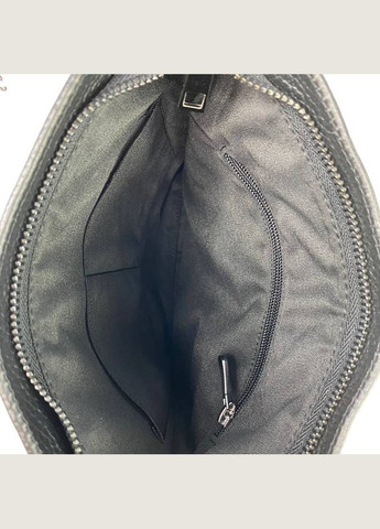 Чоловіча сумка через плече з натуральної шкіри містка планшетка, чорна No Brand (354721972)