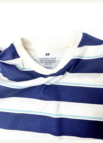Синя футболка н&м 104 см синій артикул л981 H&M