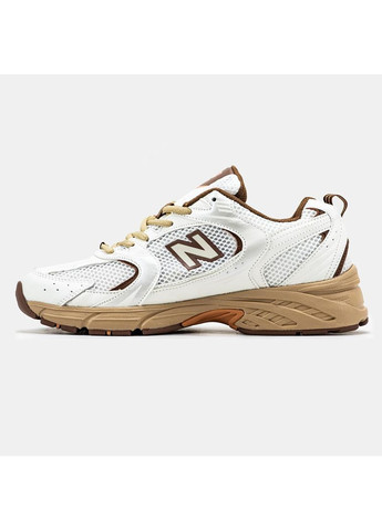 КРОСІВКИ ЖІНОЧІ NEW BALANCE 530 WHITE BROWN НЬЮ БЕЛАНС 530 No Brand білі демісезони (367173835)