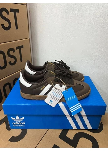 Коричневые демисезонные кроссовки мужские adidas samba brown адидас самба коричневые No Brand