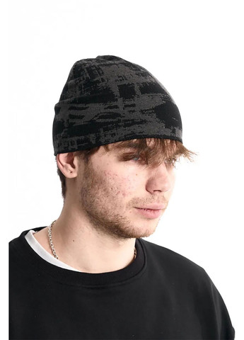 Шапка унисекс Noise черно-серая OGP (372736377)