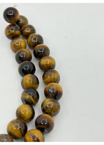 Тигрове око на нитці без застібки 10 мм 40 см Коричневий No Brand (372468126)