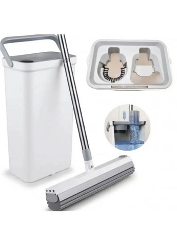 Швабра с ведром и автоматическим отжимом MOP MD-01 / Шлабра лентяйка для уборки и мойки полов Grand (363833949)