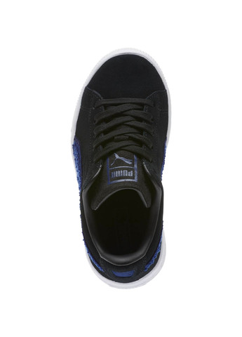 Черные всесезон кроссовки kids suede classic terry black-blue р. 6/22/14.5см Puma