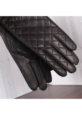 Перчатки кожаные женские D22305-1 черные демисезонные De Esse (307381511)