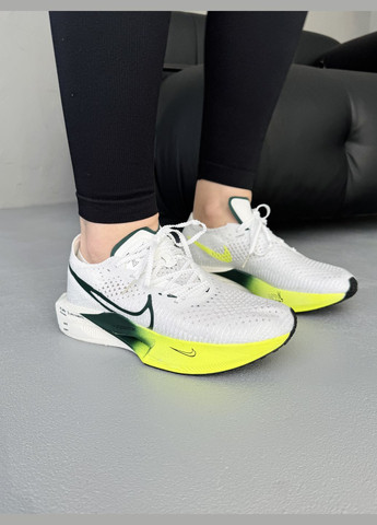 Кросівки жіночі і чоловічі Nike Air ZoomX VaporFly 3 White Green | Найк Аір Зум ВапорФлай 3 білі зелені No Brand білі демісезони (340402018)