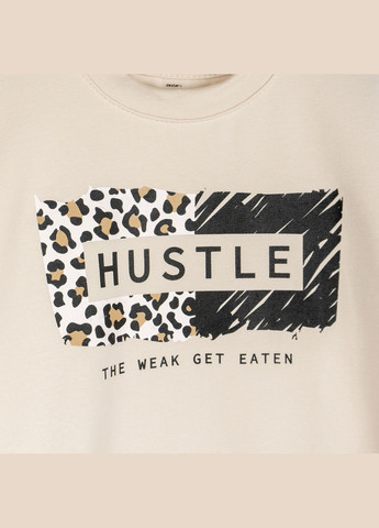 dexter's свитшот dexter`s для девочки с леопардовым принтом leo beige бежевый