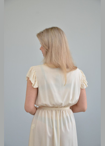 Світло-бежева жіноче плаття, короткий рукав, різні кольори (розміри: l,, 2xl) xl, світло-бежевий No Brand однотонна