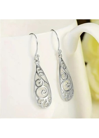 Серьги-подвески классические бохо стиль капля с узорами 4.4 см AurumLux047 Liresmina Jewelry (352495982)