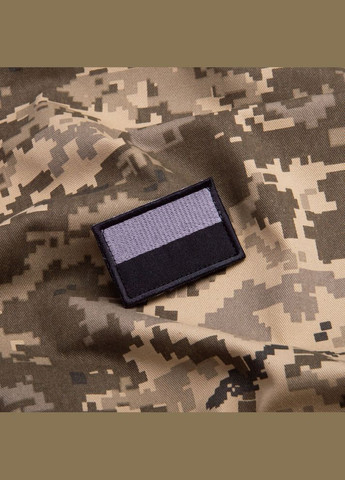 Шеврон 2 шт, нашивка на липучці Прапор України чорний, вишитий патч 3,5х6 см IDEIA (275870565)