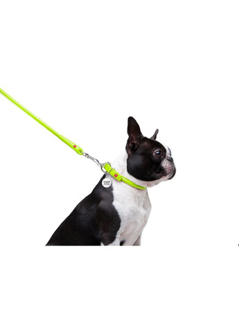 Повідець для собак шкіряний Glamour Круглий Д 8 мм Д 122 см Салатовий WAUDOG (322328379)