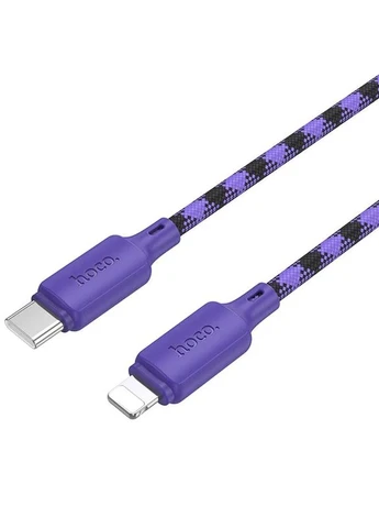 Дата кабель Hoco X116 Meridian Type-C to Lightning 27W 1 м ТПЕ + нейлоновый градиентный фиолетовый микс No Brand (402841712)