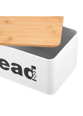 Хлебница Midori 33х18х13см, металл, бамбук, белый Ardesto (314780713)