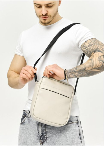 Мужская сумка мессенджер через плечо из экокожи Серая (1001019723) Sambag (360965726)