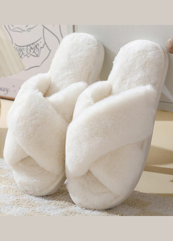 Молочные женские домашние тапочки из искусственного меха fluffy comfort (1994 01) 38-39 Macarena