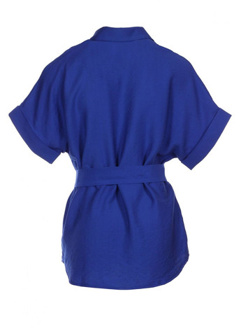 Темно-синя жіноча блузка з коротким рукавом (ll197750067) LadyLike