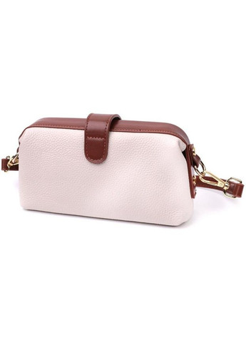 Сумка кросс-боди через плечо женская из натуральной кожи маленькая Белый 37809 Vintage (355245196)