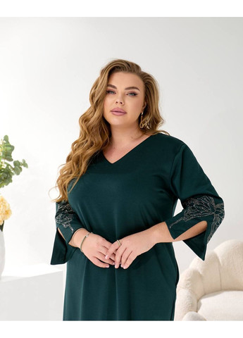 Смарагдова святковий, коктейльна, повсякденний, вечірня, ділова, кежуал жіноча трикотажна сукня Asi.Store.ua