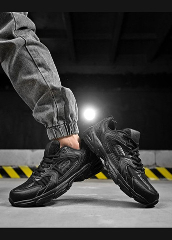 Чорні Літні стильні кросівки чоловічі сітка чорні Freedom