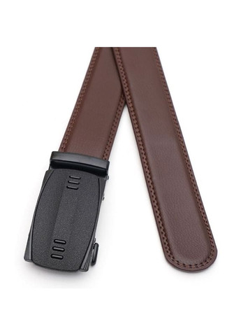 Чоловічий ремінь шкіряний з пряжкою автомат V1GKX33 Коричневий Borsa Leather (302972528)