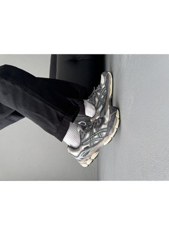 Сірі Осінні кросівки чоловічі asics gel nyc grey white gore-tex | асікс гель-нюк сірі No Brand