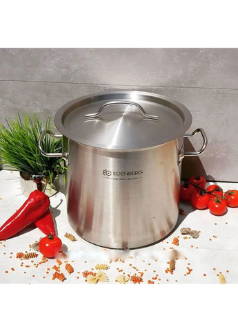 Велика каструля 25 л з нержавіючої стали з кришкою EB-3774 Edenberg (334674504)