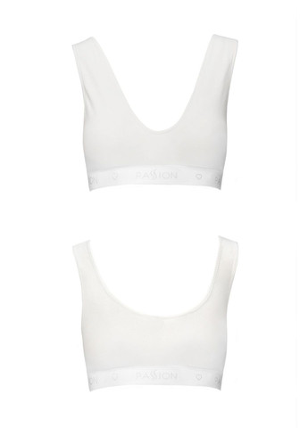 Білий демісезонний спортивний топ з еластичної бавовни ps005 top white, size Passion