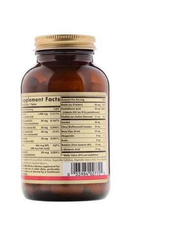 Ultimate B+C Complex 90 Tabs Solgar (318562140)