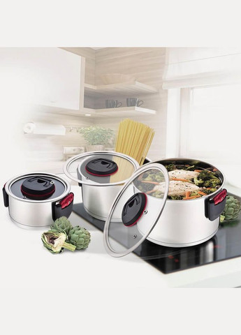 Набір кухонного посуду MR-3530-6 зі складними ручками з 6 предметів Maestro (334712775)