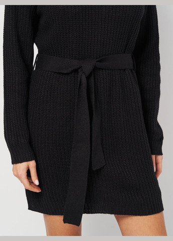 Черное кэжуал вязаное платье Missguided однотонное