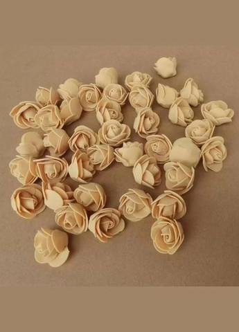 Маленькие цветочки для декора 50 штук 3 см кофейный Jannet квіти (330758640)