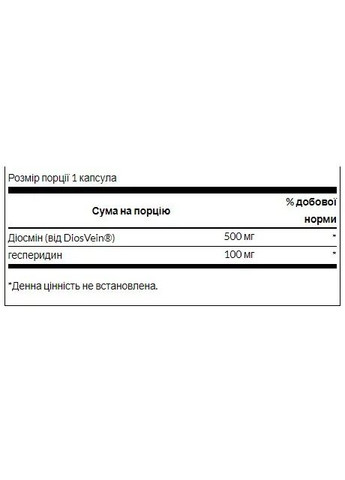 Діомін та гесперидин Diosmin Hesperidin, 60 капсул Swanson (362971609)