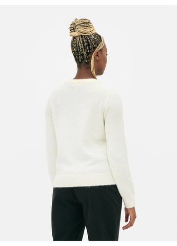 Молочний джемпер зима,молочний з принтом, Primark