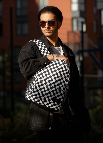 Чоловічий рюкзак Brix Pjt classic Чорно-білий 40х27х15 см (11711719m) Sambag (367912805)