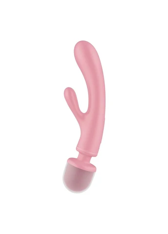 Вібратор-кролик з вібромасажером Triple Lover Pink, 3 мотори Satisfyer (383105028)