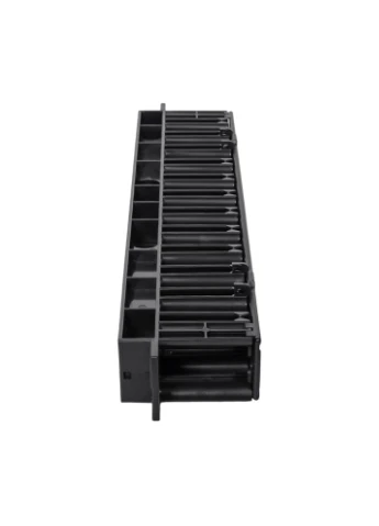 Кабельний організатор TRX-1U/CM-HP Black horizontal горизонтальний пластиковий на 12 портів для комутаційної шафи 19" (25-00096) Trinix (382645662)
