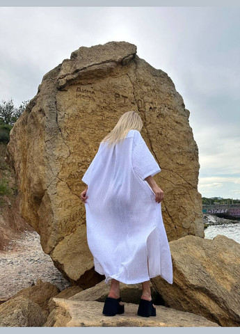 Білий пляжна, повсякденний, кежуал, вечірня жіноча сукня-сорочка сукня-сорочка FINO Mode