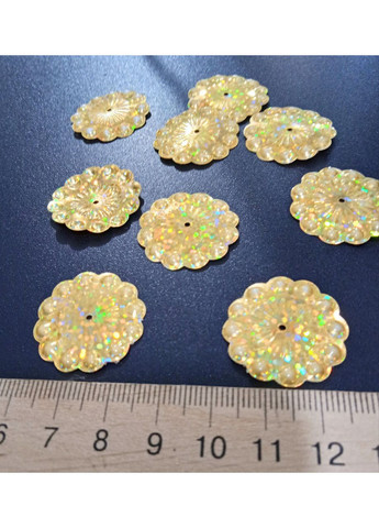 Паєтка квітка золотиста (10 шт.) No Brand (372531518)