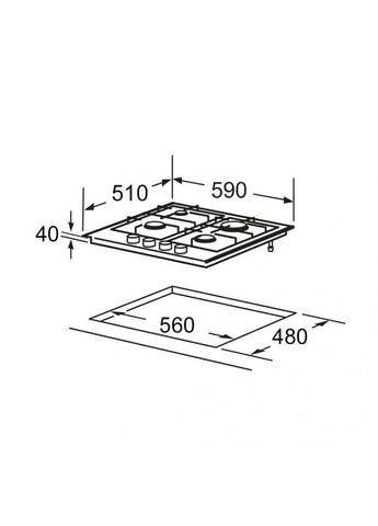 Варочная поверхность газовая HGS 563 FGK XM INTERLINE (315518446)