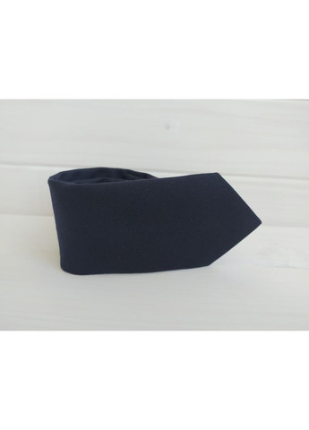 Однотонный темно-синий галстук из шерсти Major Style (351892226)