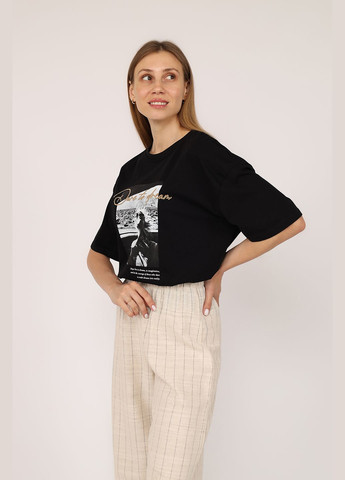 Футболка с коротким рукавом женская цвет черный CB-00275602 Divon - (334429449)