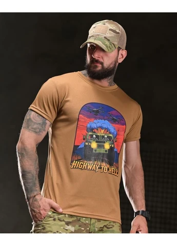 Тактическая футболка BORN OF WAR highway coyot ВТ4748 No Brand (401472052)
