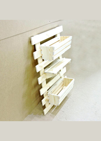 Полка настенная для цветов из дерева Бразилиа 100 бланже (ЦВС-900401) No Brand (328227562)