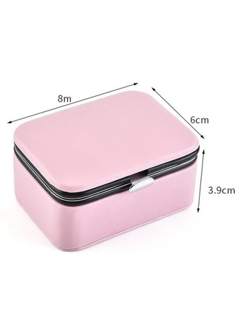 Нежный компактный ящик для украшений с мягкой подкладкой и прочным металлическим замочком Розовая No Brand (326970317)